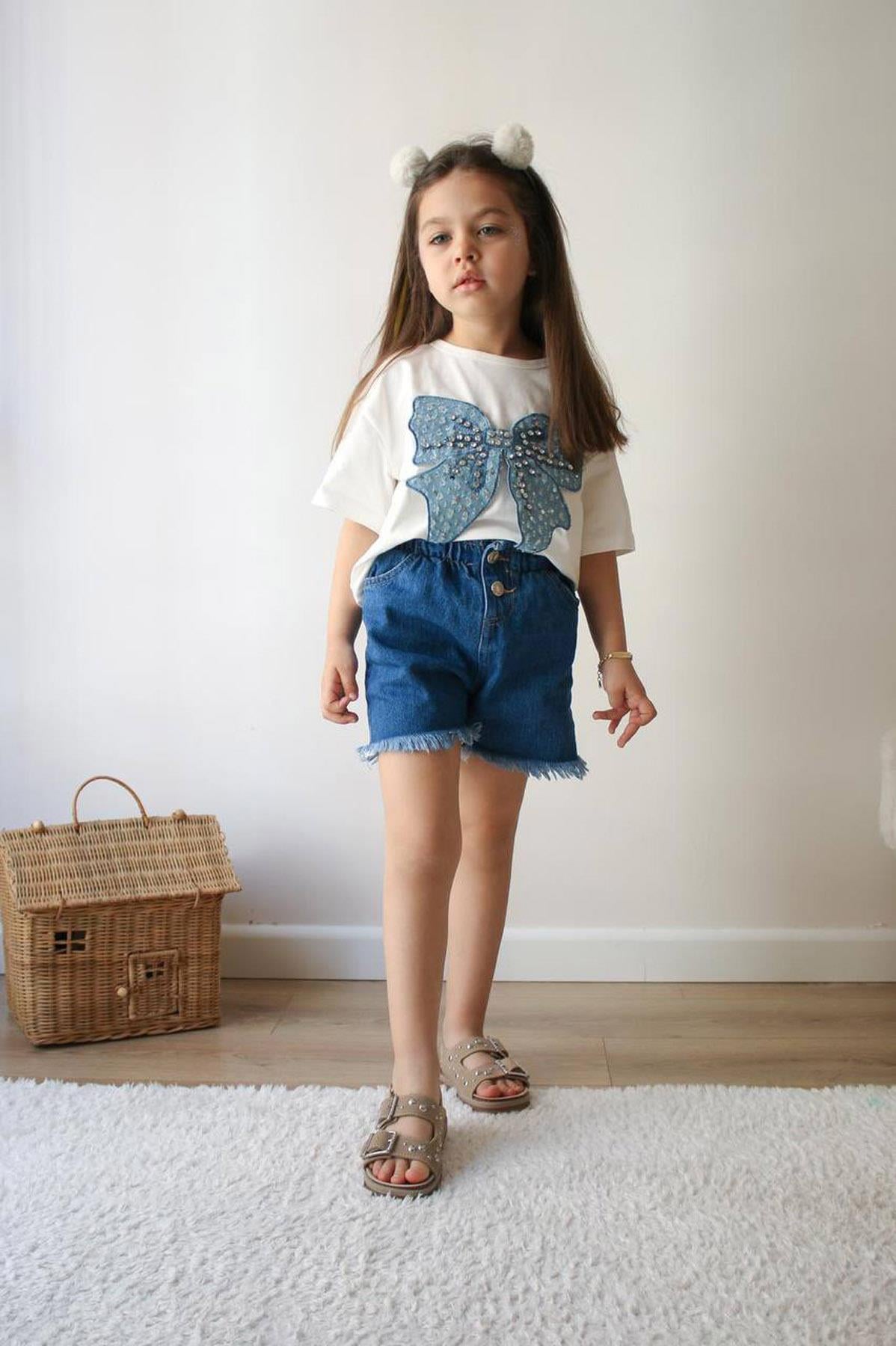 Fiyonklu Şortlu İkili Takım (3-10Yaş)