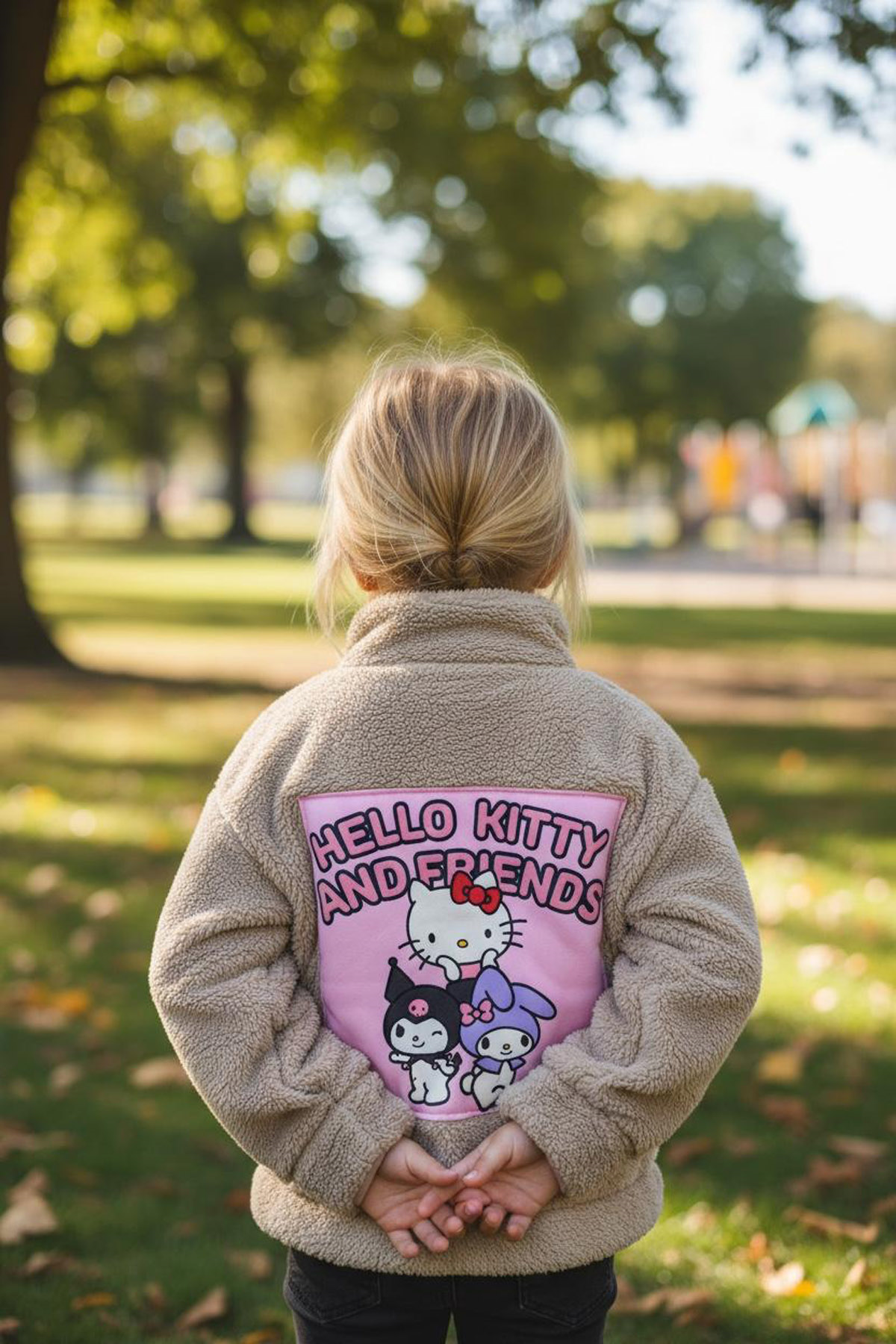 Hello Kitty Düğmeli Vizon (3-10Yaş)