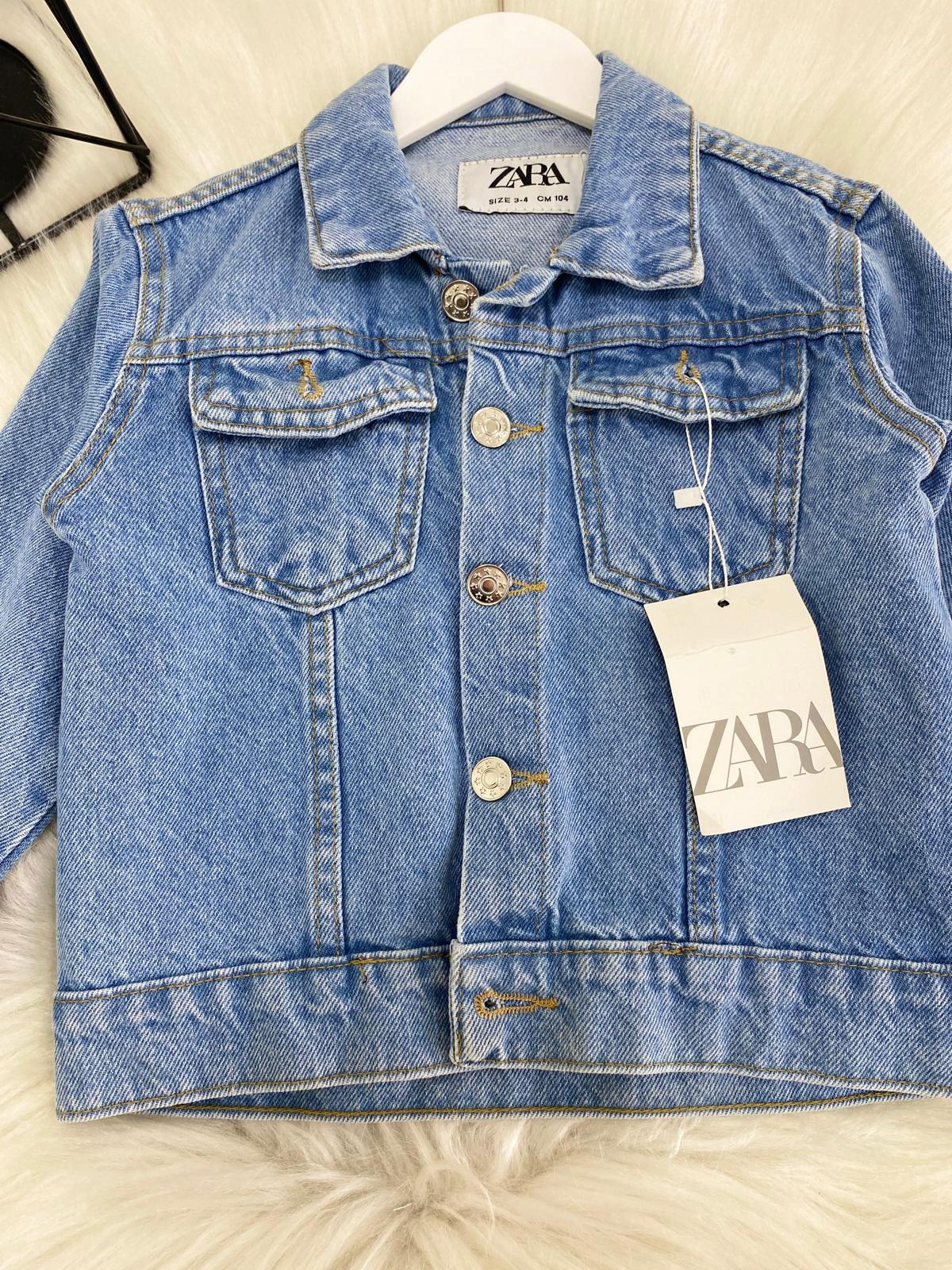 Hello Mickey Baskı Unisex Jean Ceket Koyu Mavi (3-10 Yaş)