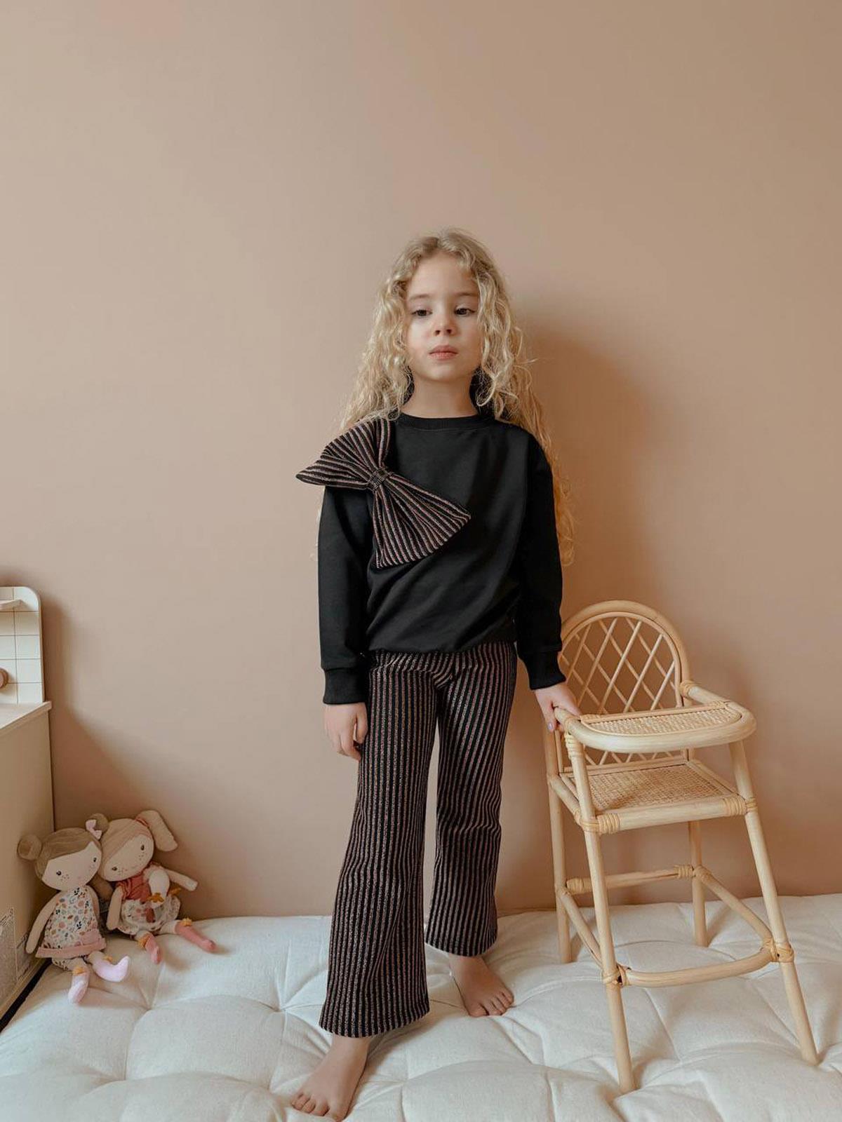 İspanyol Paça Fiyonklu Simli İkili Takım Renkli (3-10 Yaş)