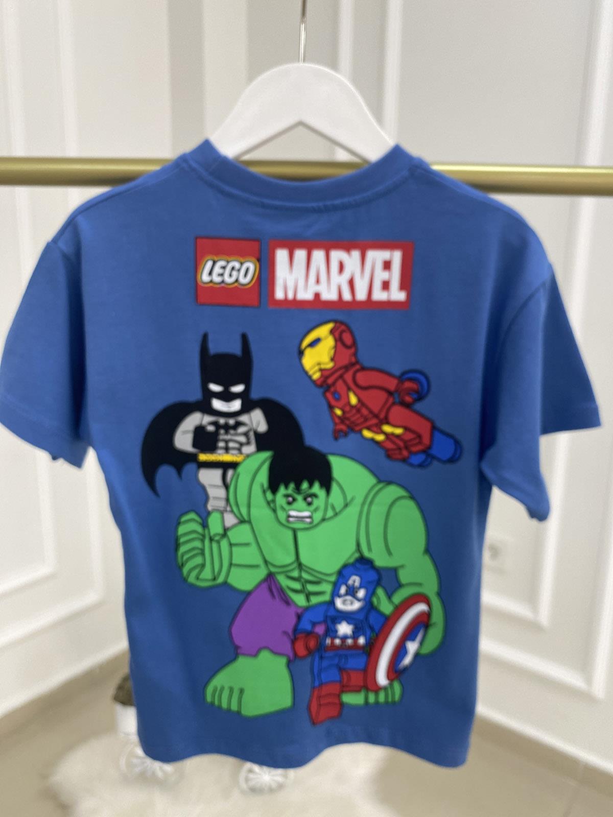 Lego Marvel Şortlu Erkek Çocuk Pamuklu İkili Takım Mavi (2-8 Yaş)