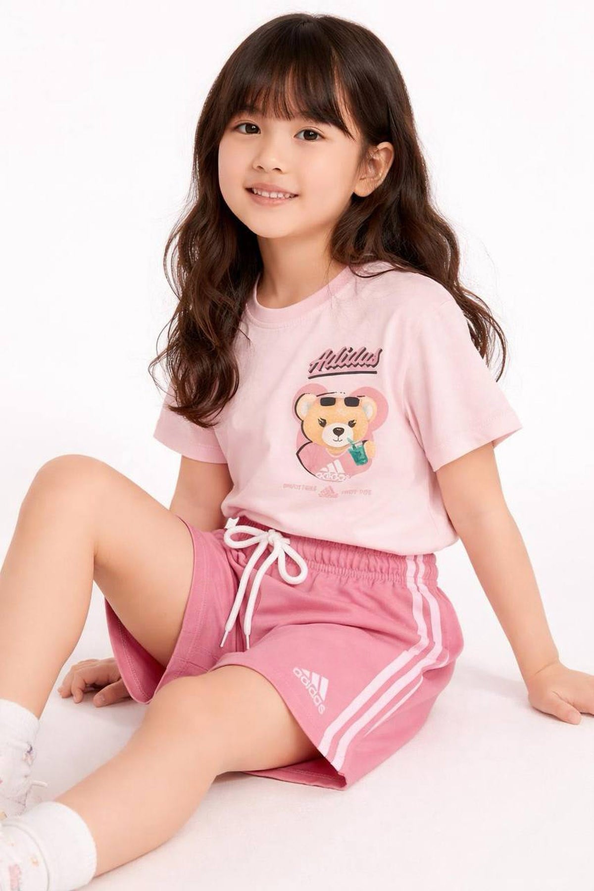 Marka Model Pamuklu İkili Takım Pembe (3-10 Yaş)