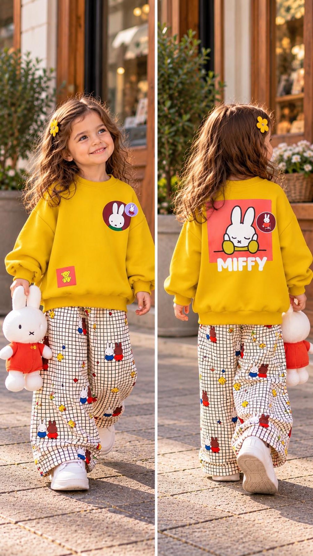 Miffy 3 İplik İkili Takım Sarı (2-8 yaş)