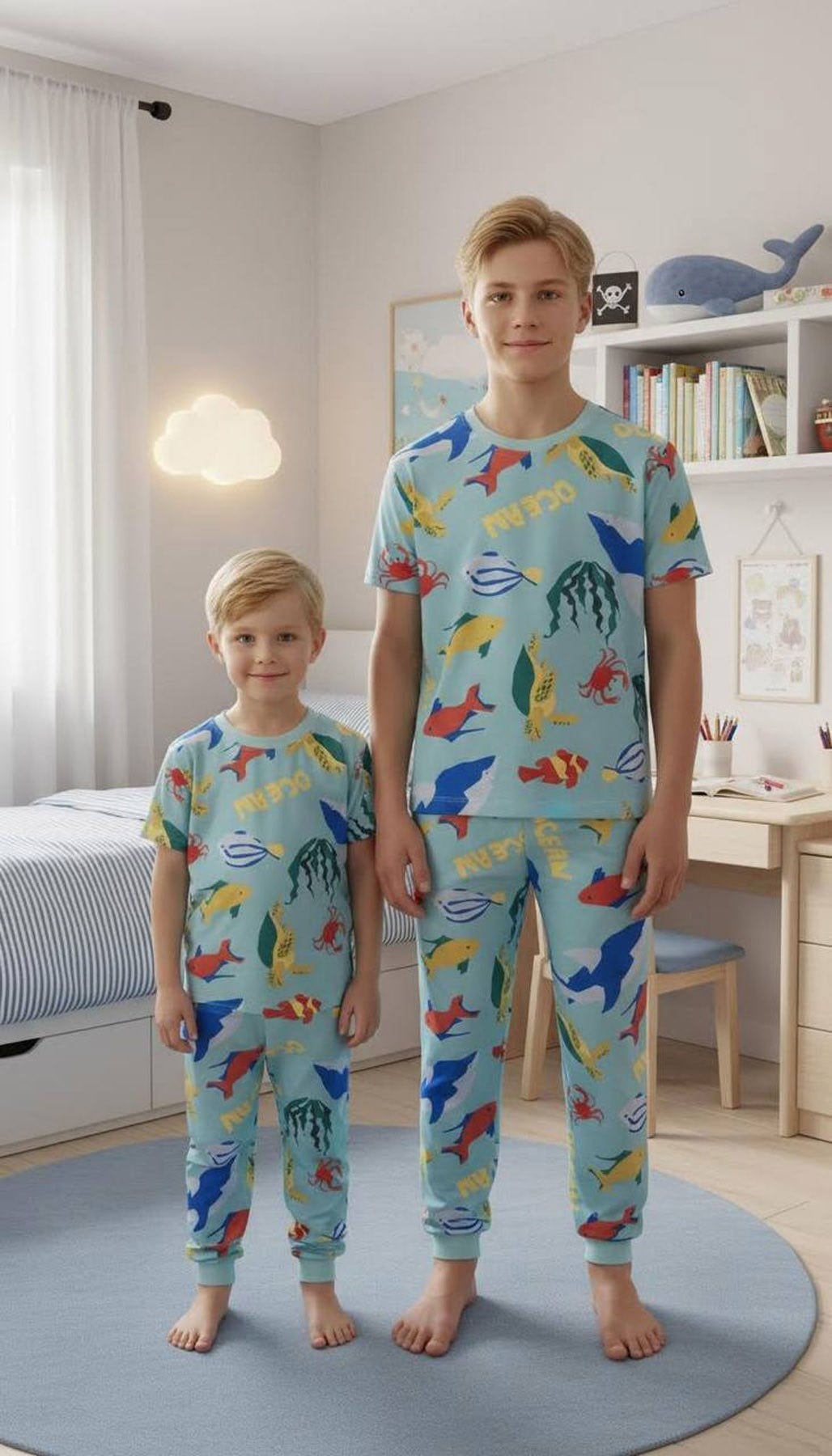 Ocean Pamuklu Pijama Takımı (2-12 Yaş)