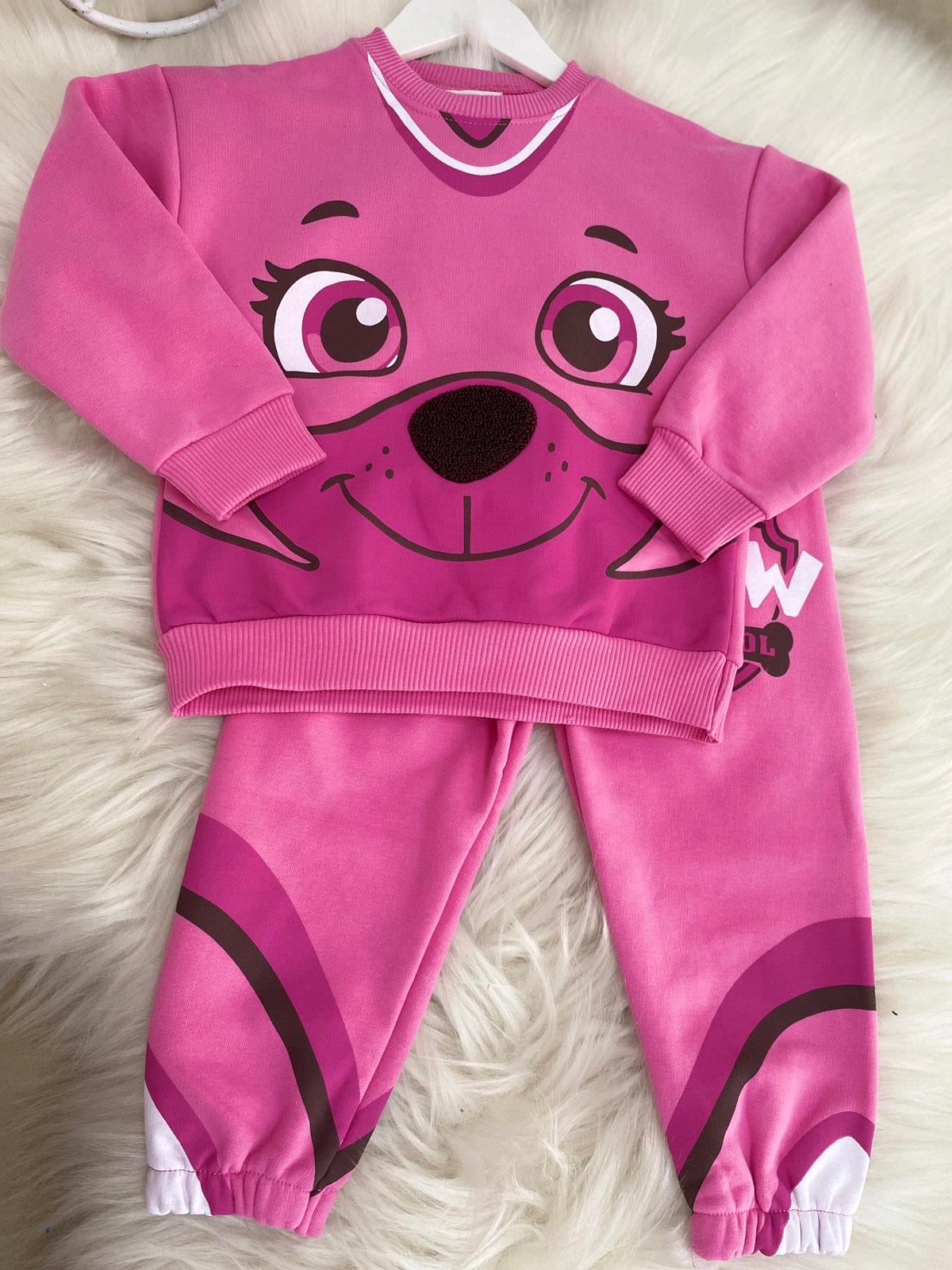 Paw  Patrol Jogger Kız Çocuk Pamuklu İkili Takım Pembe (2-8 Yaş)
