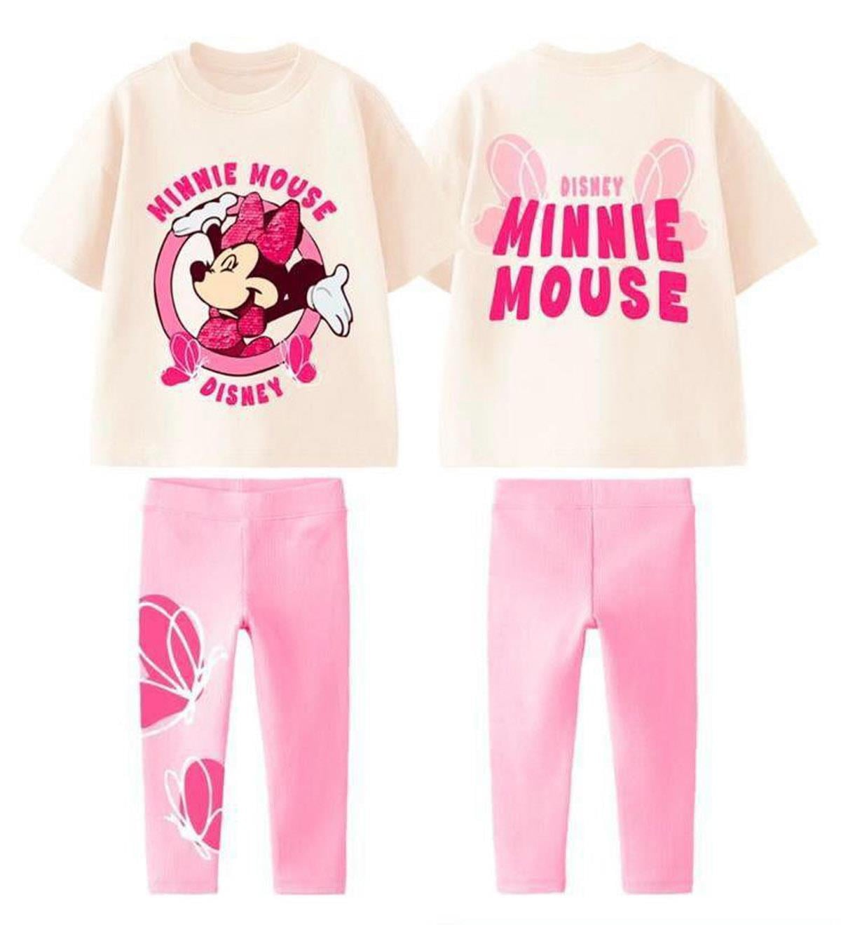 Pul Payet İşlemeli Minnie İkili Takım (2-8 Yaş)