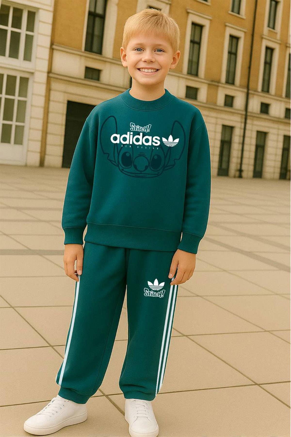 Stitch Marka Model İkili Takım Yeşil (2-8 Yaş)