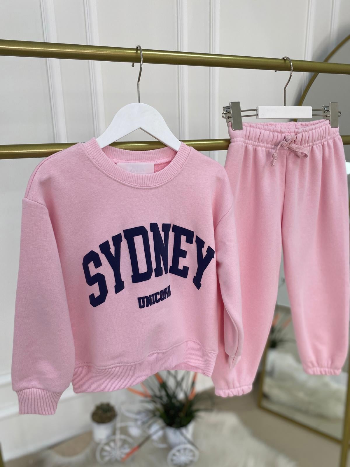 Sydney Kız Çocuk Pamuklu İkili Takım Pembe (2-8 Yaş)