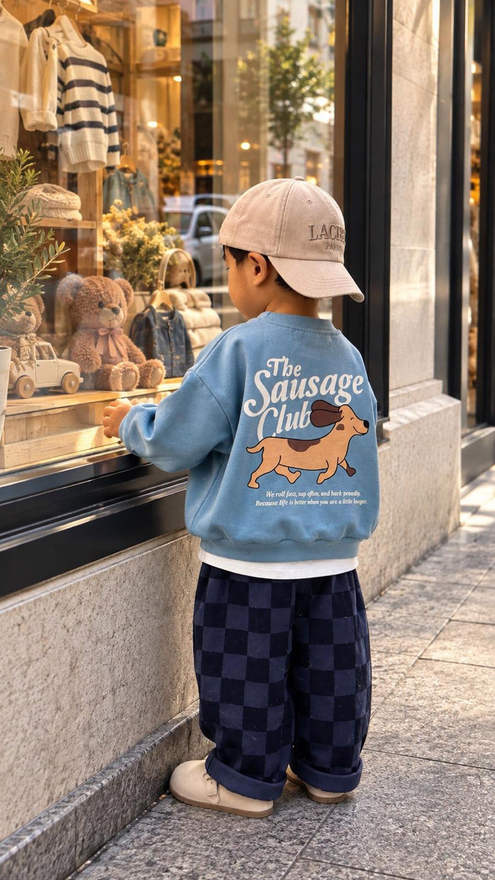 The Sausage Damalı Denim Pantolonlu Takım (2-10 yaş)