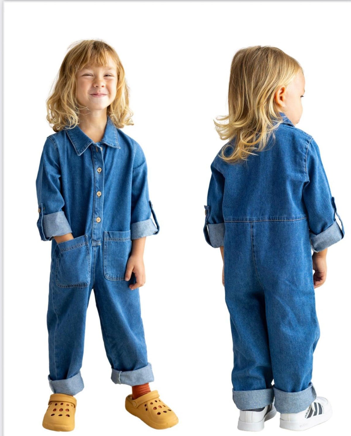 Unısex Denim Tulum Mavi (2-7 Yaş)