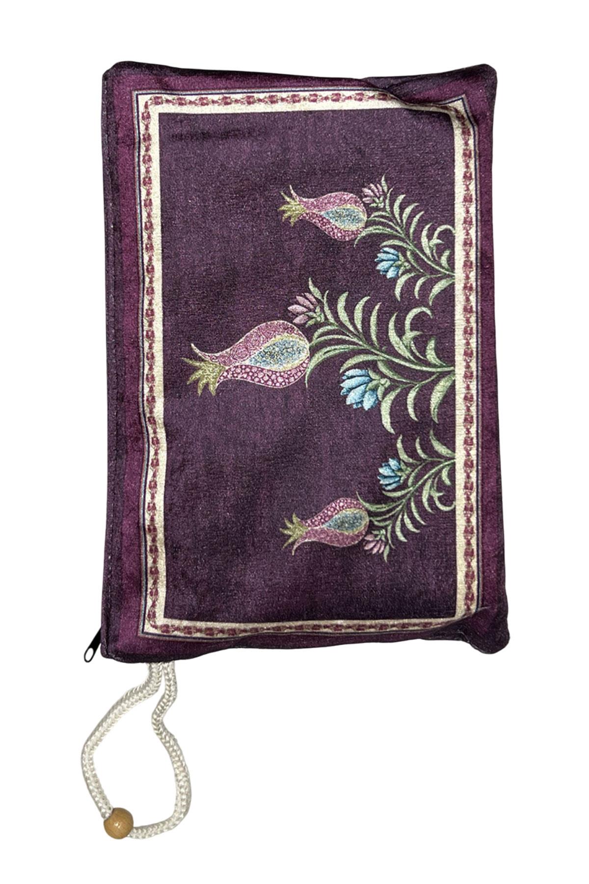  Laleli Çantalı Seccade Mor 