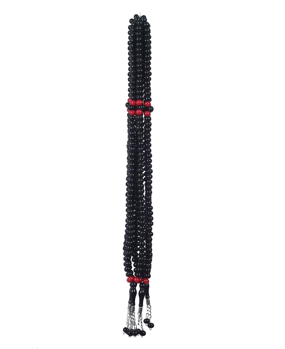 10 mm 99lu 1.Kalite Tesbih Kırmızı Siyah 10 Adet