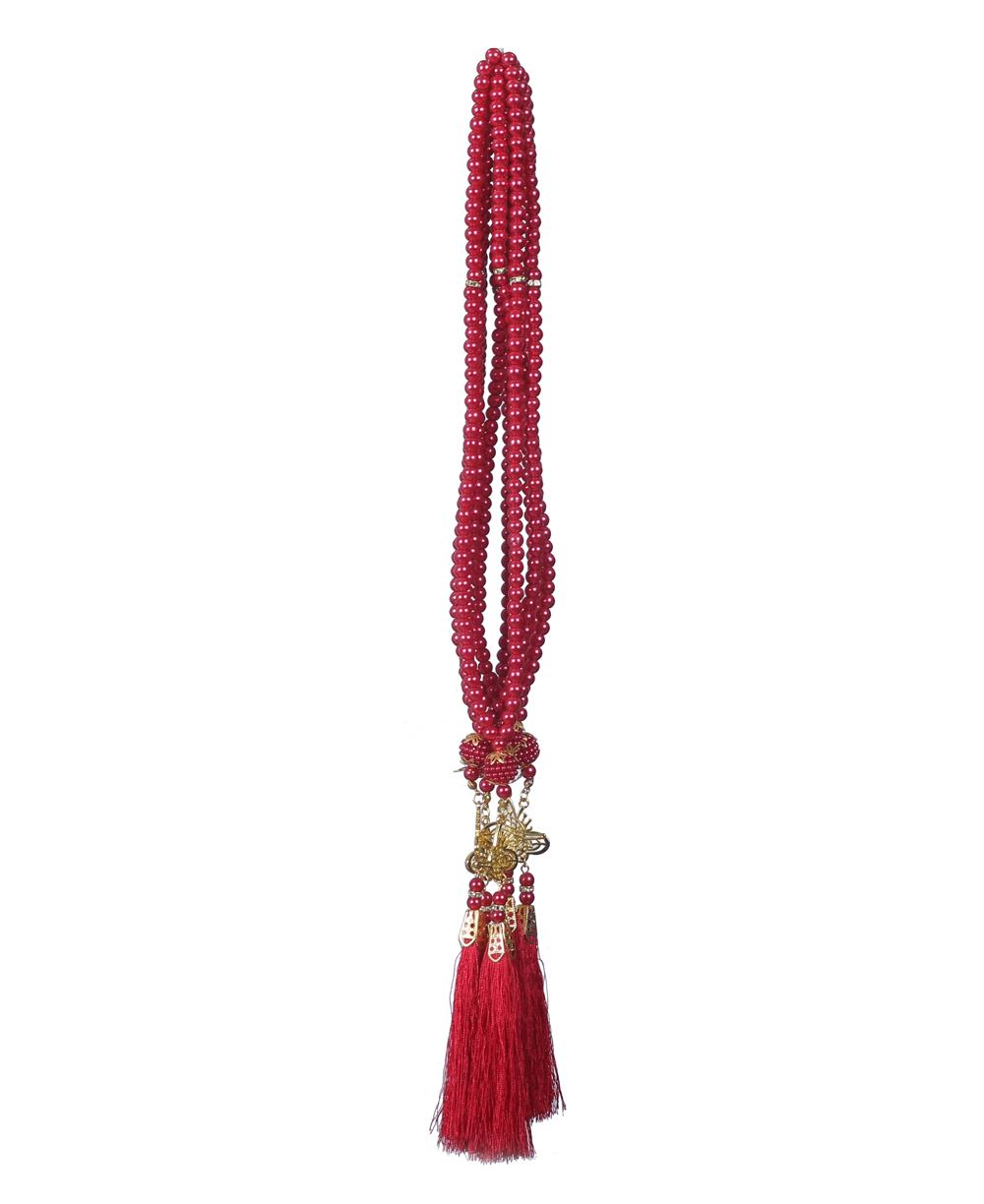 6mm İnci Kırmızı Tesbih 10Adet