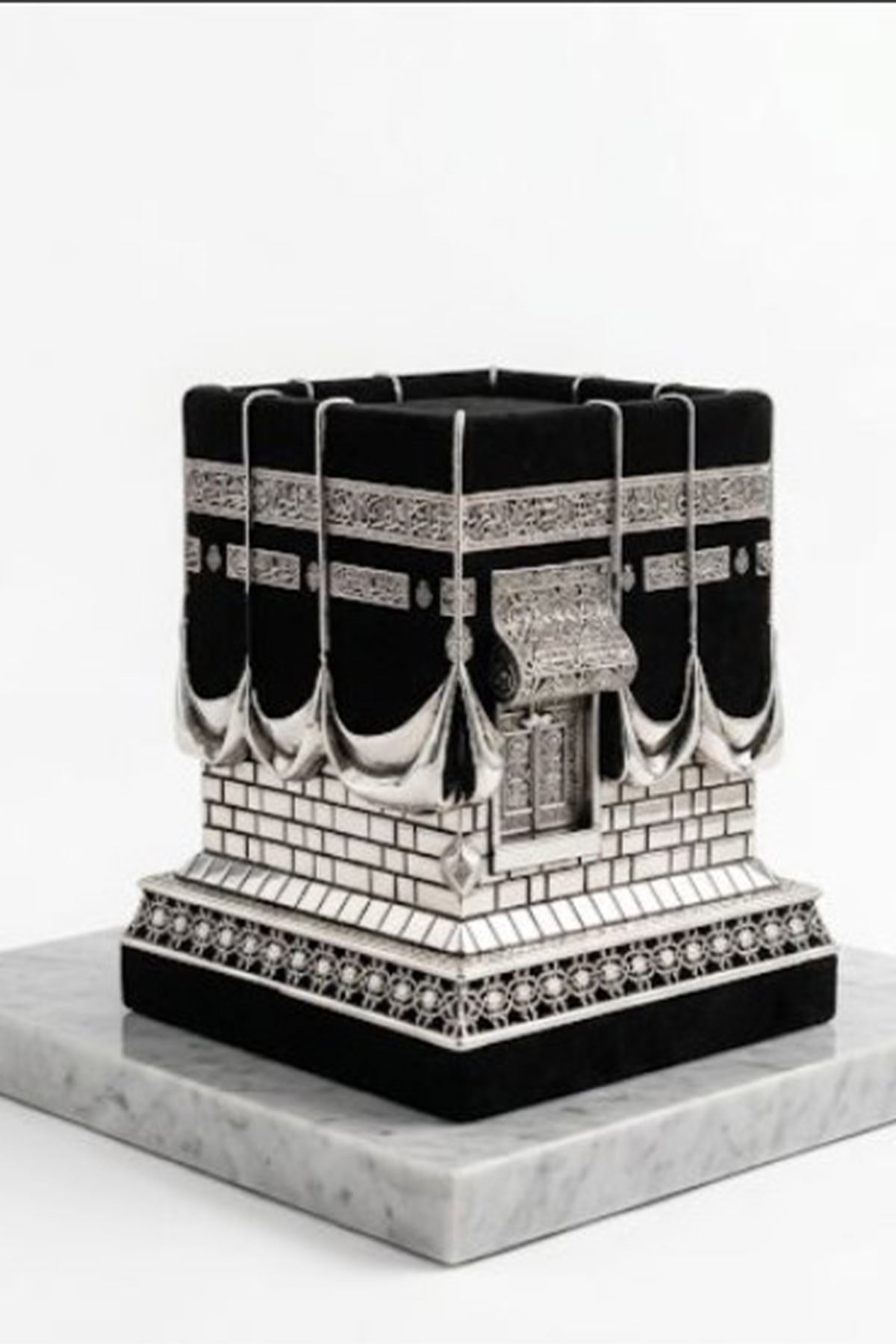 Beytullah (Kabe) Dekoru Gümüş Rengi Orta Boy