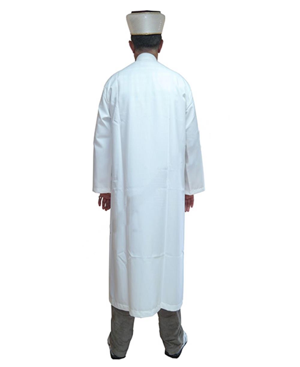 Cübbe - Düğmeli Düz - Beyaz