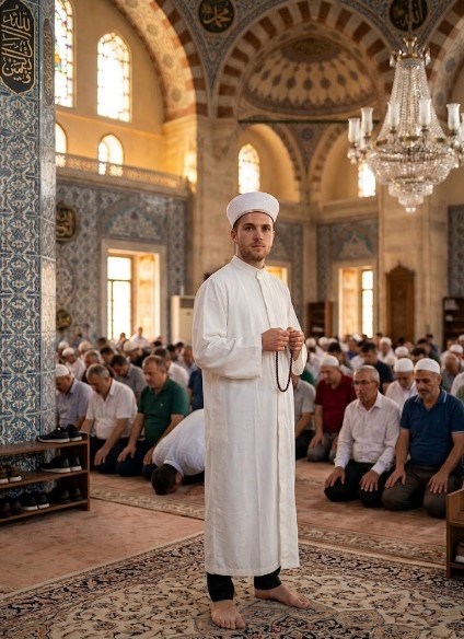 Cübbe - Düğmeli Düz - Beyaz