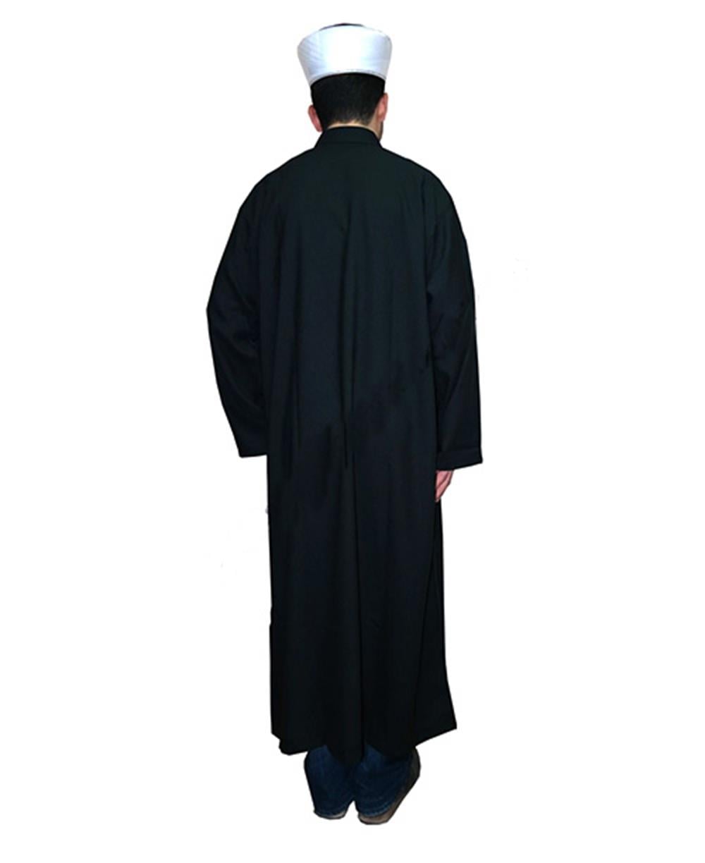 Cübbe - Düğmeli Düz - Siyah