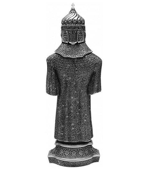 Gümüş Renk Biblo Zırh Kücük Boy