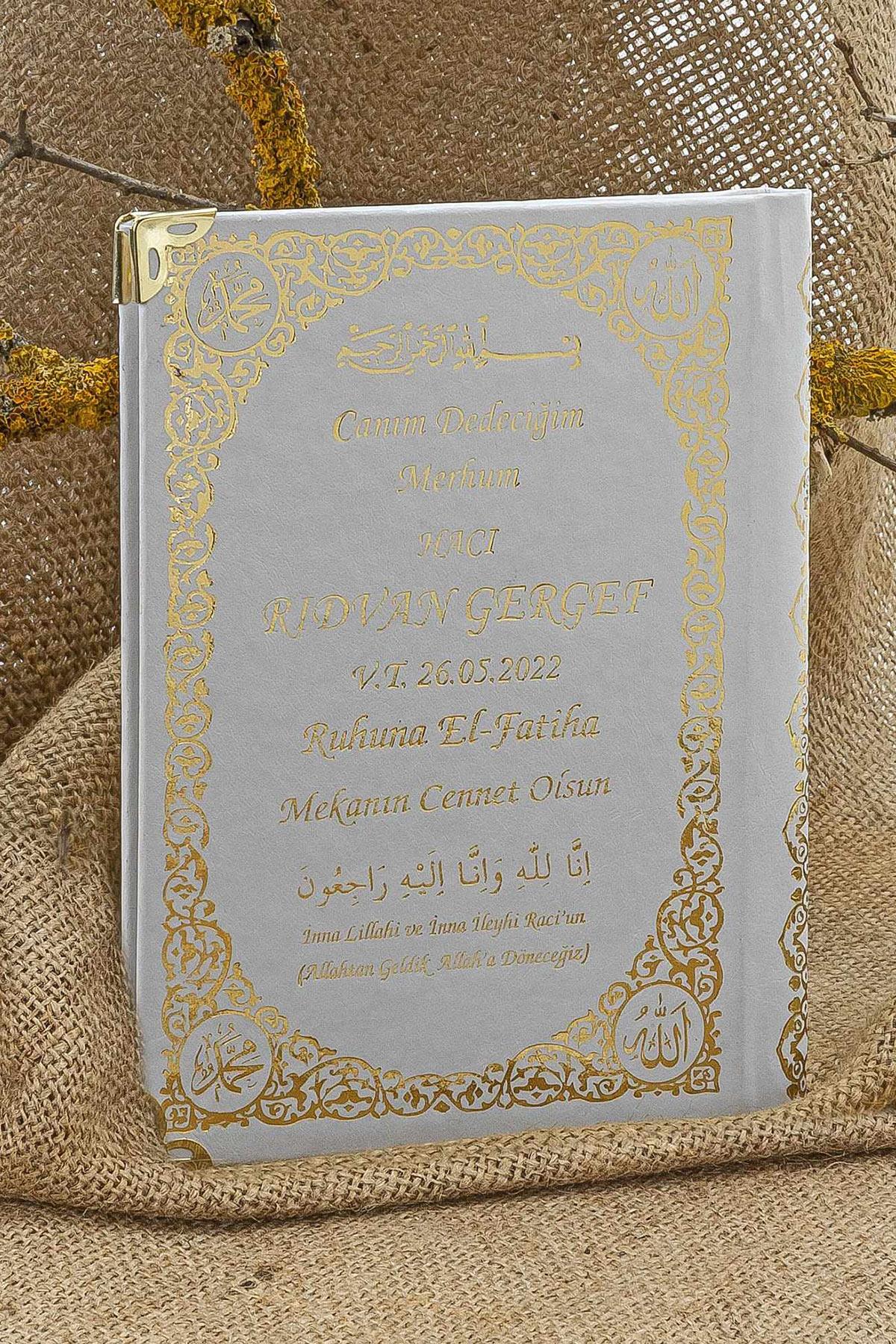 İsim Baskılı Ciltli Yasin Kitabı – Beyaz – Çanta Boy – 128 SAYFA