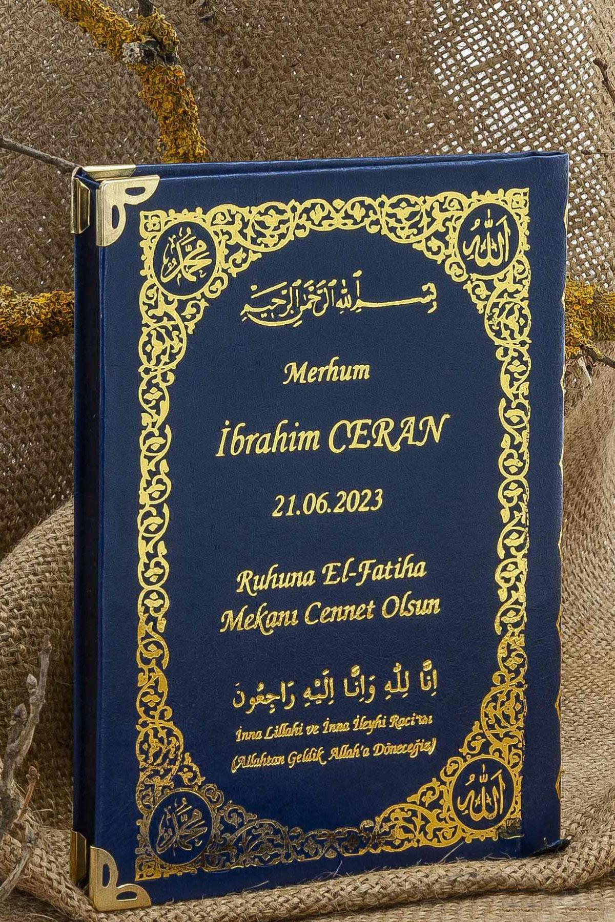 İsim Baskılı Ciltli Yasin Kitabı – Lacivert – Orta Boy – 128 SAYFA