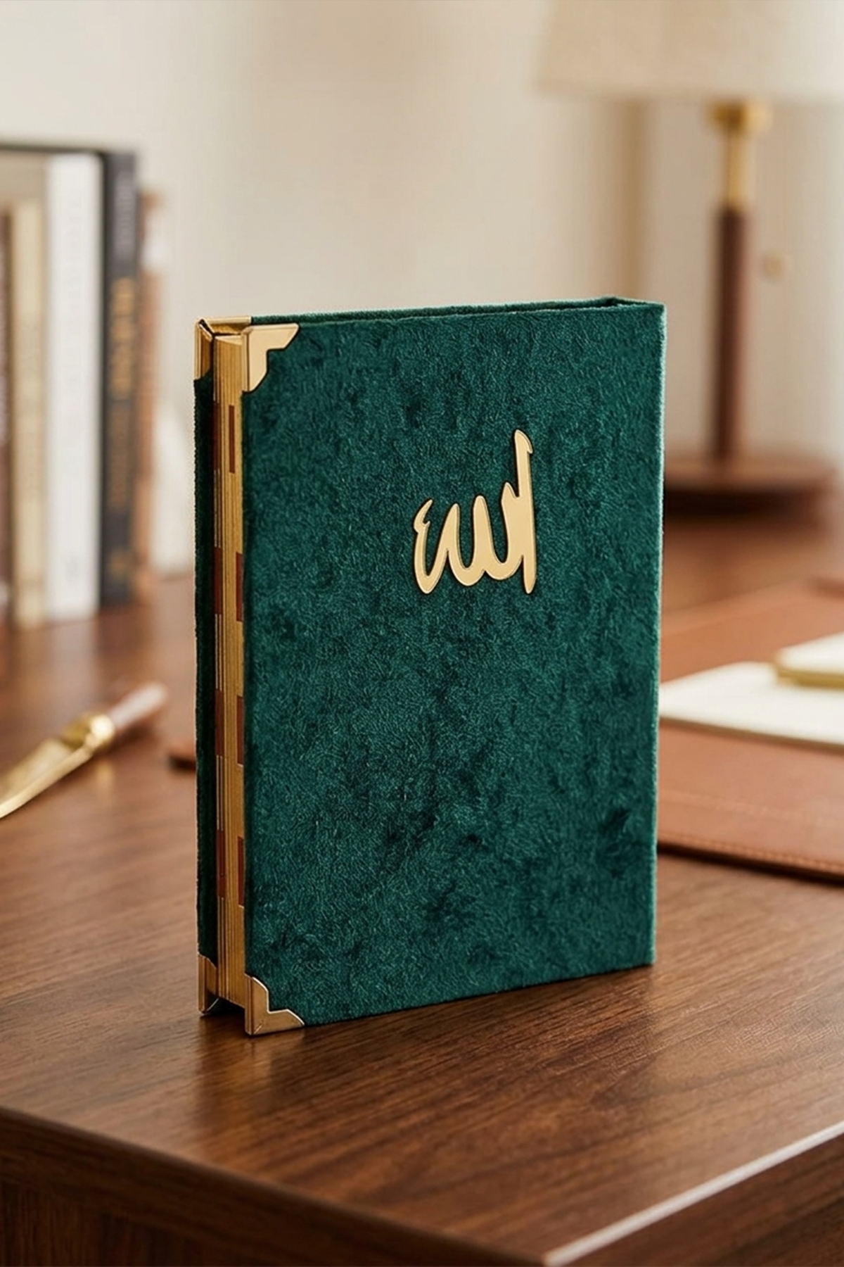Kadife Kaplı Yasin Yeşil - 10 Adet