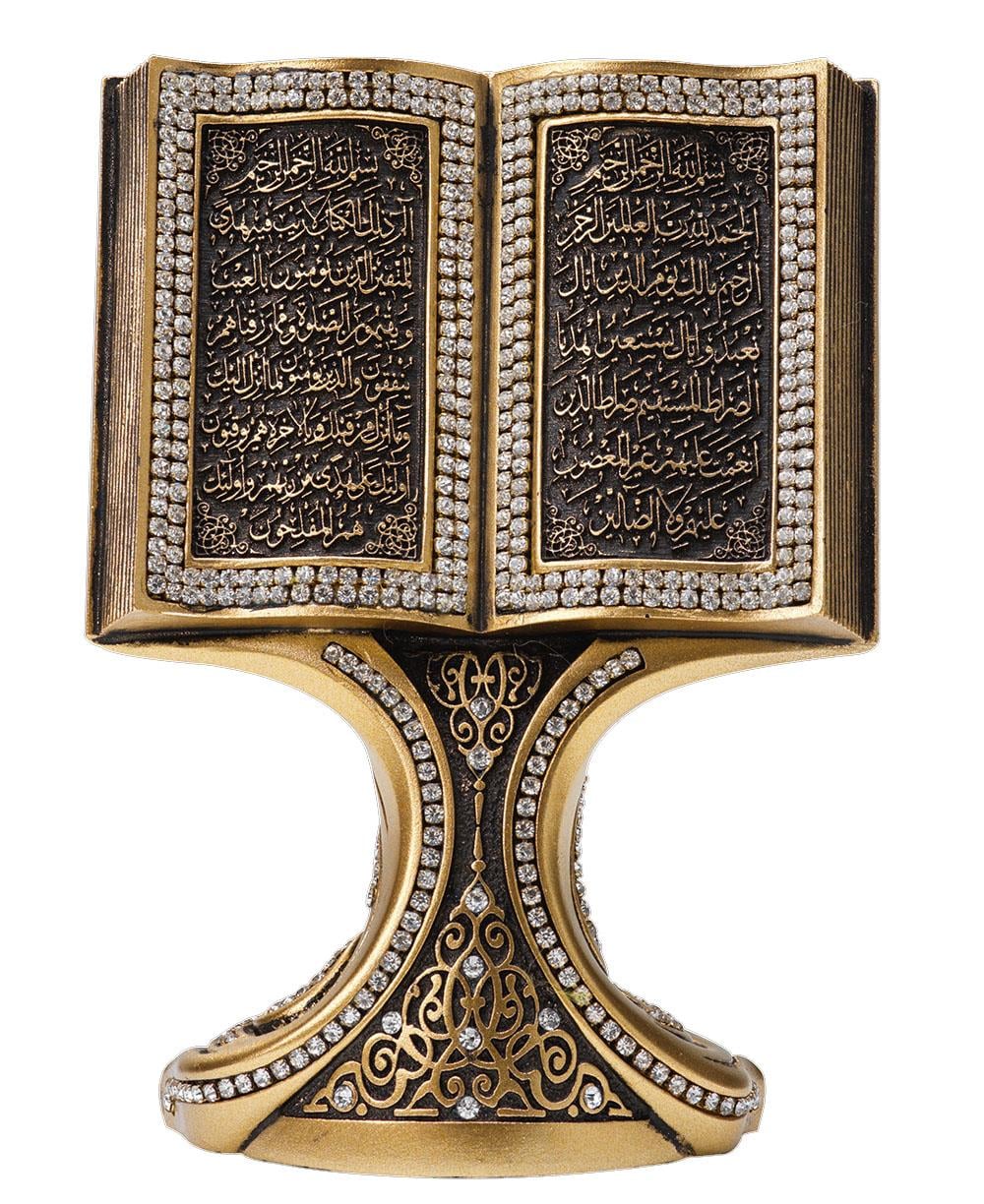 Kitap Fatiha Bakara İsm-i Celil İsm-i Nebi Nazar Ayet-el Kûrsi Büyük Boy Biblo