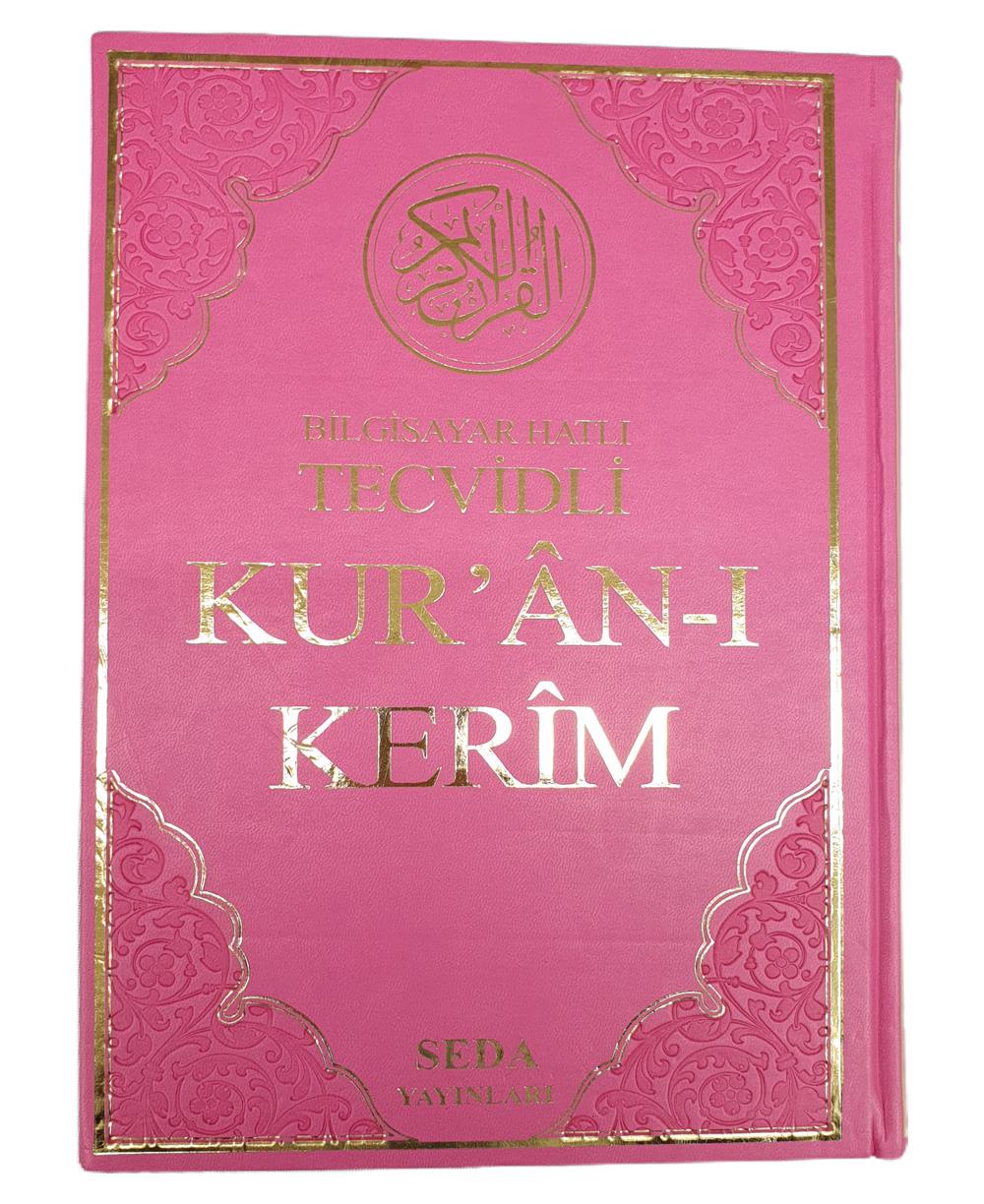 Seda Sayfa Altı Tecvidli Kuranı Kerim Pembe Cami Boy Annelere Özel Hediye