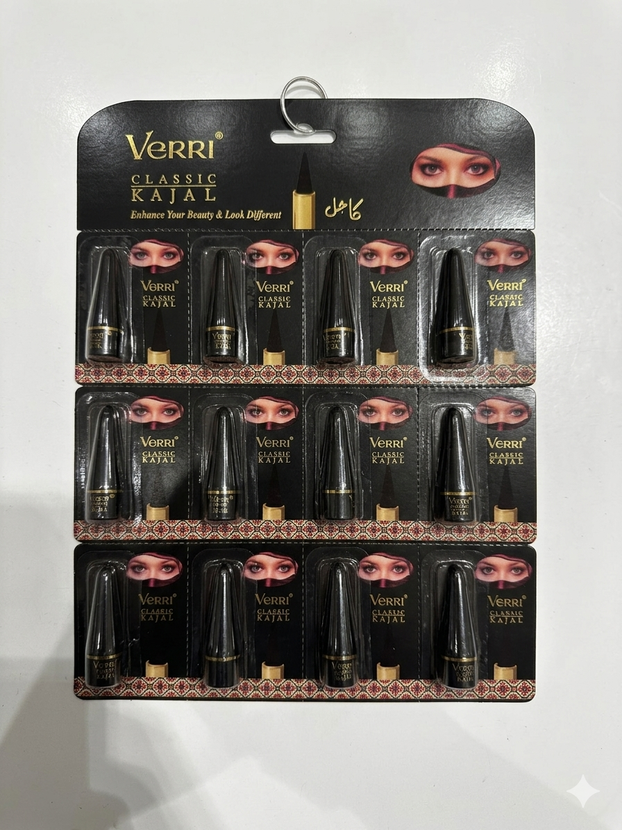 Verri Klasik Kajal Sürme - Yoğun Siyah Etkili 12 Adet Ekonomik Paket