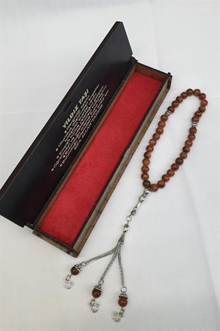 33lü Yıldız Taşı Tesbih Ahşap Kutulu