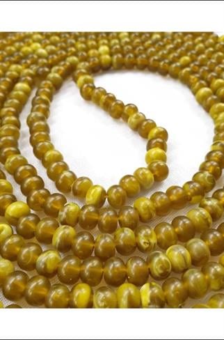 500lik 10 mm Zikir Tesbihi Kehribar Rengi