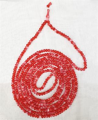 500lik 10 mm Zikir Tesbihi Kırmızı ve Beyaz