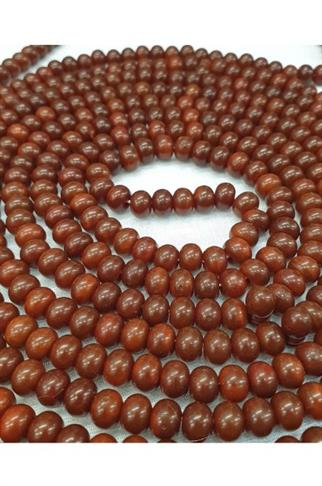500lik 10 mm Zikir Tesbihi Kızıl Kahve
