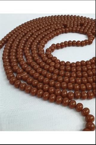 500lik 10 mm Zikir Tesbihi Kızıl Kahve
