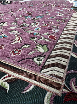 Arabik Ravza ipek Şönil Seccade Kırmızı