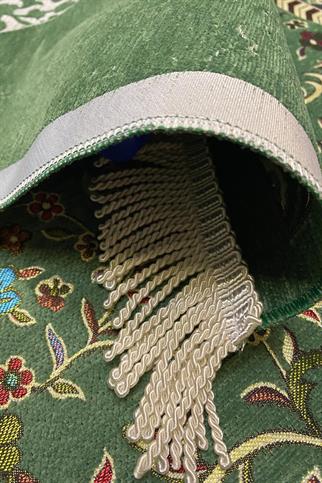 Arabik Ravza ipek Şönil Seccade Yeşil 