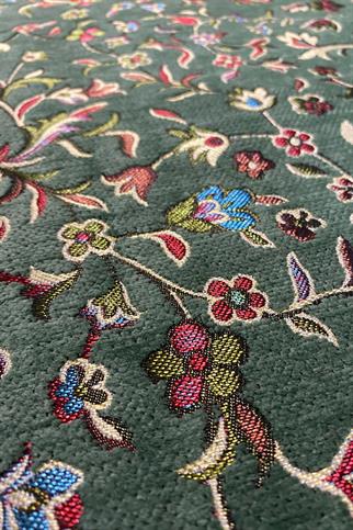 Arabik Ravza ipek Şönil Seccade Yeşil 