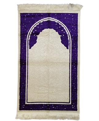 Aydın Sina  Mihraplı Kendinden Desenli Seccade Lacivert