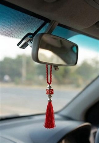 Ayetli Araba Süsü Kırmızı 