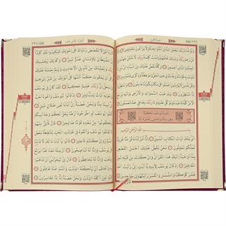 Babalar Günü Hediye Kadife Kutulu Orta Boy Sırmalı Ayaklı Kuran Kırmızı