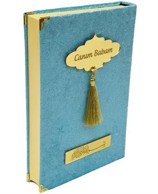 Babalar Gününe Özel Kadife Kuran Açık Mavi