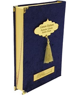 Babalar Gününe Özel Kadife Kuran Lacivert