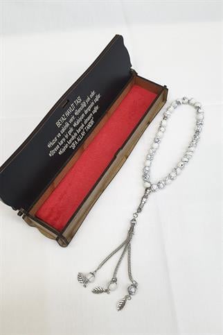 Beyaz Havlit Taşı 33lü Tesbih