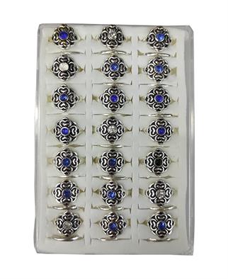 Çiçek Motifli Hediyelik Bayan Yüzük 42 li