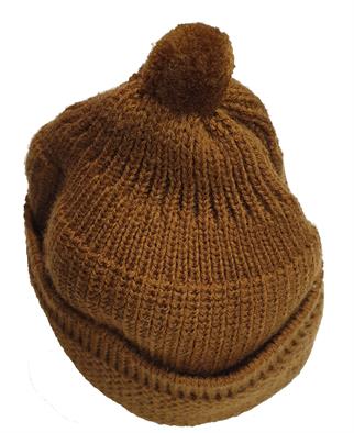 Çift Katlı Kahverengi Orlon Bursa Takkesi - 1 Adet