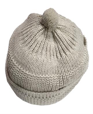 Çift Katlı Krem Orlon Bursa Takkesi - 1 Adet