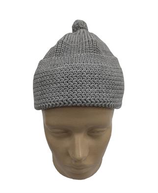 Çift Katlı Orlon Katlamalı Takke Gri