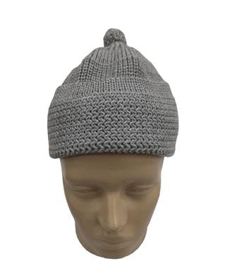 Çift Katlı Orlon Katlamalı Takke Gri