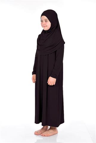 Çocuk Namaz Elbisesi 6-7-8 yaş Siyah