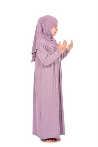 Çocuk Namaz Elbisesi 9-10-11-12 yaş Vizon