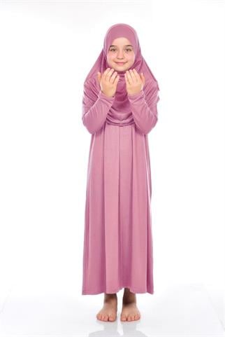 Çocuk Namaz Elbisesi 6-7-8 yaş pembe